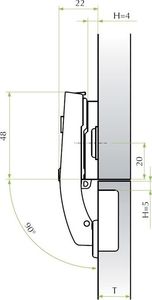 FGV Zawias FGV równoległy FI35 90 6