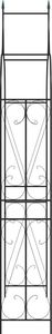 vidaXL Pergola ogrodowa, czarny, 120x38x258 cm, żelazna 3