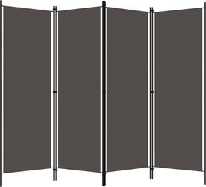 vidaXL Parawan 4-panelowy, antracytowy, 200 x 180 cm 2