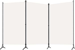 vidaXL Parawan 3-panelowy, biały, 260 x 180 cm 2