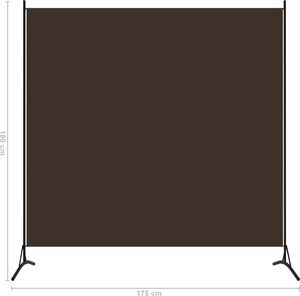 vidaXL Parawan 1-panelowy, brązowy, 175 x 180 cm 5
