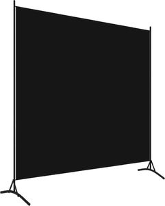 vidaXL Parawan 1-panelowy, czarny, 175 x 180 cm 2