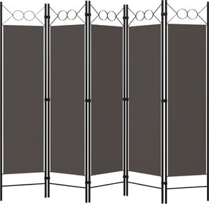 vidaXL Parawan 5-panelowy, antracytowy, 200 x 180 cm 2