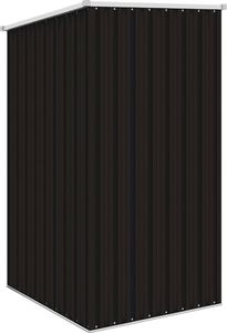 vidaXL Szopa ogrodowa, brązowa, 87x98x159 cm, stal galwanizowana 5
