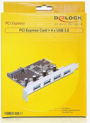 Kontroler Delock PCIe 2.0 x1 - 4x USB 3.0 (89297) 2