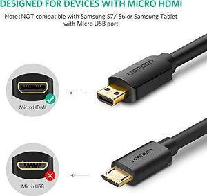 Kabel Ugreen HDMI Micro - HDMI 3m czarny (30104) 3