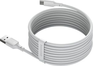 Kabel USB Baseus USB-A - USB-C 1.5 m Biały (TZCATZJ-02) 4