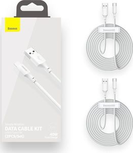 Kabel USB Baseus USB-A - USB-C 1.5 m Biały (TZCATZJ-02) 7