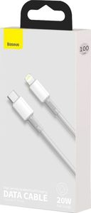 Kabel USB Baseus USB-C - Lightning 1 m Biały (6953156231924) 7