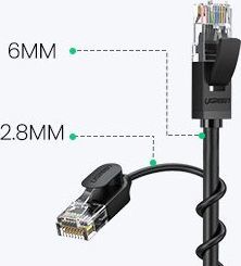 Ugreen Ugreen kabel przewód internetowy sieciowy Ethernet patchcord RJ45 Cat 6A UTP 1000Mbps 5 m czarny (70654) 10