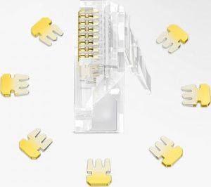 Ugreen Ugreen 10x wtyk wtyczka złączka końcówka RJ45 8P8C Cat 6 przezroczysty (50961) 47