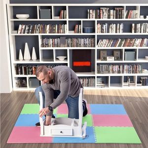 One Fitness Mata ochronna MP10 180 cm x 180 cm x 1 cm wielokolorowa 4
