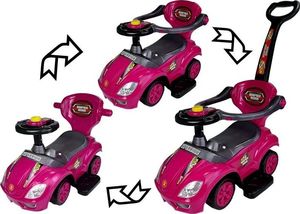 Lean Cars Jeździk z Pchaczem Mega Car 3w1 Różowy 2