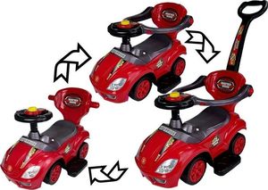 Lean Cars Jeździk z Pchaczem Mega Car 3w1 Czerwony 2