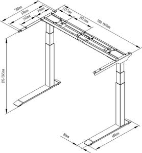 Spacetronik Elektryczny stelaż biurkowy (SPE-233W) 3