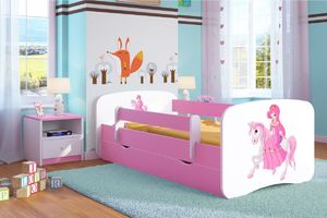 Kocot Kids Łóżko BABY DREAMS księżniczka na koniu 140 z barierką 3