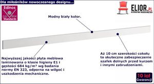 Elior Cokół szafek kuchennych Limo 41X - biały 2