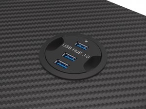 Biurko GENESIS Holm 510 RGB Czarne 160 cmx75 cm 12