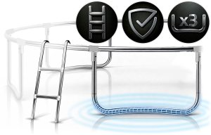 Trampolina ogrodowa Neo-Sport NS-10Z181 z siatką zewnętrzną 10 FT 312 cm 9