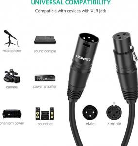 Kabel Ugreen XLR - XLR 8m czarny (UGR492BLK) 2