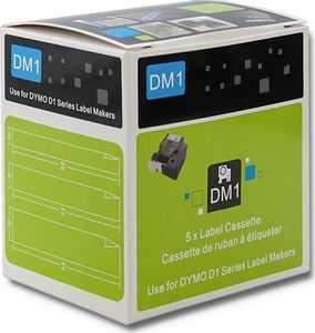 Qoltec Taśma do DYMO D1 45013| 12mm x 7m | Biała/ Czarny nadruk 6