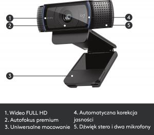 Kamera internetowa Logitech C920 HD Pro (960-001055) 6