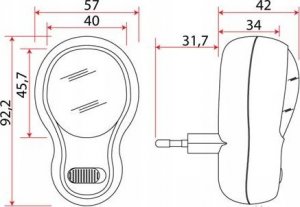 Lampa stołowa Rum-Lux Lampka nocna LED mini LN-11-LED do gniazdka RUM-LUX 3