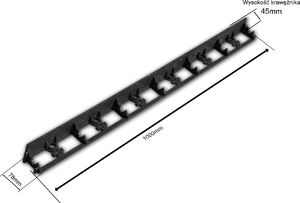 Bradas Obrzeże ogrodowe 45/1000mm TYP2 RIM-BORD-45 1m BLACK Bradas 0551 2