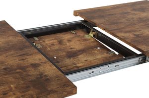 Beliani Stół do jadalni rozkładany 140/180 x 90 cm jasne drewno z czarnym HARLOW 6