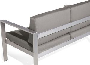 Beliani Sofa ogrodowa 2-osobowa ciemnoszara SALERNO 3