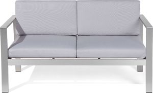 Beliani Sofa ogrodowa 2-osobowa jasnoszara SALERNO 3
