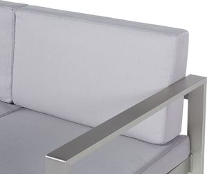 Beliani Sofa ogrodowa 2-osobowa jasnoszara SALERNO 5