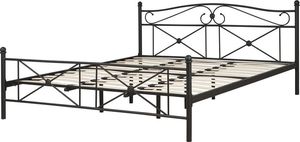 Beliani Łóżko metalowe 180 x 200 cm czarne RODEZ 4