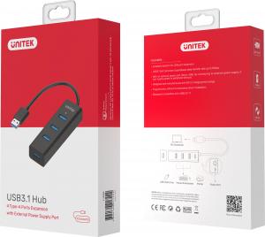HUB USB Unitek 1x microUSB  + 4x USB-A 3.0 (Y-3089) 3