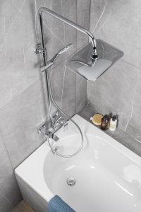 Zestaw prysznicowy KFA Logon z deszczownicą z baterią chrom (5136-915-00) 2
