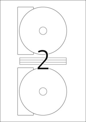 Herma Etykiety samoprzylepne Maxi 8624 na CD, białe, okrągłe, Ø 116 mm, papier matowy, 20 szt (8624) 2