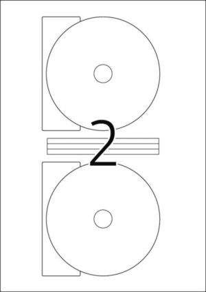 Herma Etykiety samoprzylepne Maxi 4460, A4, na CD, białe, okrągłe, Ø 116 mm, papier matowy, 200 szt (4460) 2