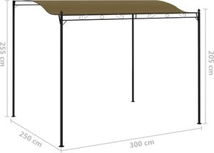 vidaXL Zadaszenie, 3 x 2,5 m, kolor taupe, 180 g/m 6
