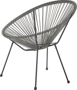 Beliani Krzesło rattanowe szare ACAPULCO II 4
