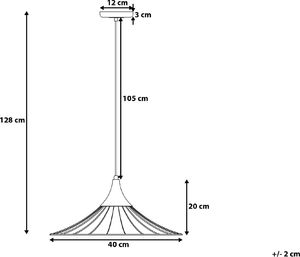 Lampa wisząca Beliani Lampa wisząca metalowa czarna GIONA 5
