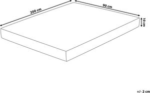 Beliani Materac piankowy 90 x 200 cm PICCOLO 9
