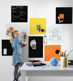 NAGA Szklana tablica magnetyczna szara 40x60 (10510N) 2