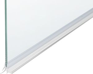 Parawan nawannowy Beliani Lapan 1-częściowy szkło przejrzyste, profil chrom (231287) 3