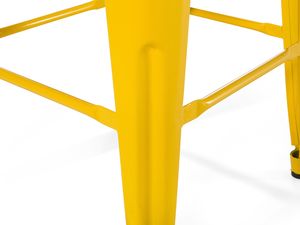 Beliani Zestaw 2 stołków barowych metalowych 60 cm żółty CABRILLO 2
