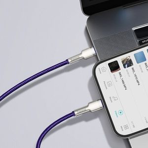 Kabel USB Baseus USB-C - Lightning 1 m Fioletowy (baseus_20210316153516) 8