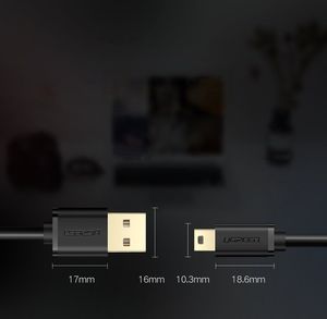 Kabel USB Ugreen USB-A - miniUSB 1.5 m Czarny (Ugreen) 14
