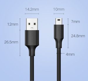 Kabel USB Ugreen USB-A - miniUSB 1.5 m Czarny (Ugreen) 22