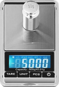 Steinberg Waga precyzyjna jubilerska kieszonkowa zliczanie sztuk LCD 500 g / 0.01 g Waga precyzyjna jubilerska kieszonkowa zliczanie sztuk LCD 500 g / 0.01 g 3