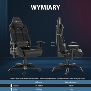 Fotel SENSE7 Sentinel materiałowy czarny 27