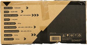 Fotel SENSE7 Vanguard czarno-czerwony 21